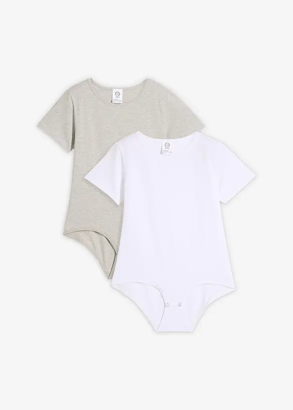 Body con cotone morbido (pacco da 2), bonprix