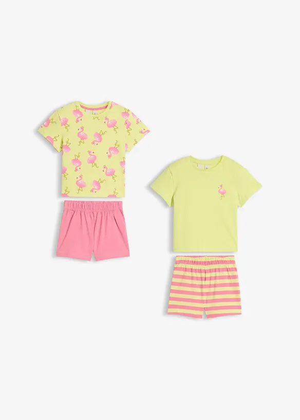 Pigiama estivo in puro cotone (pacco da 2), bonprix