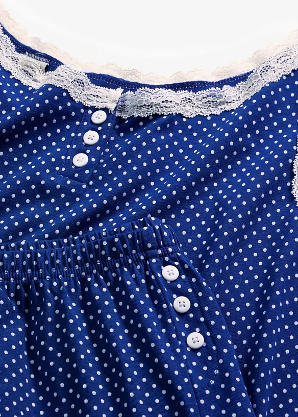Pigiama estivo con pizzo delicato, bonprix