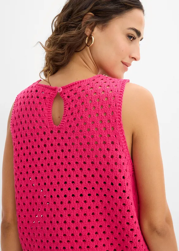 Top all'uncinetto in puro cotone, bonprix