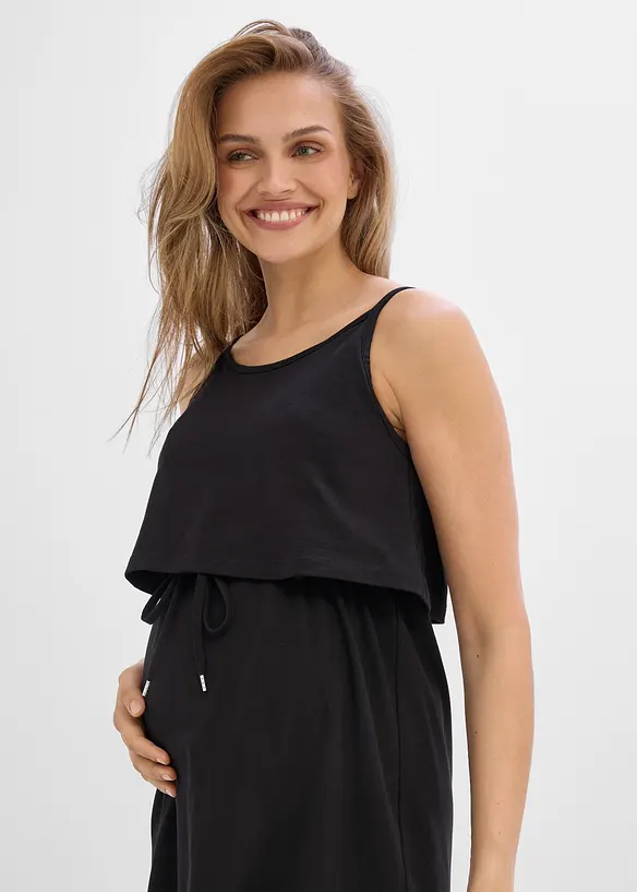 Abito pr&eacute;maman 2 in 1 in cotone biologico con funzione allattamento, bonprix