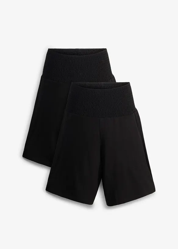 Shorts in jersey leggeri per la gravidanza e il post-parto (pacco da 2), bonprix