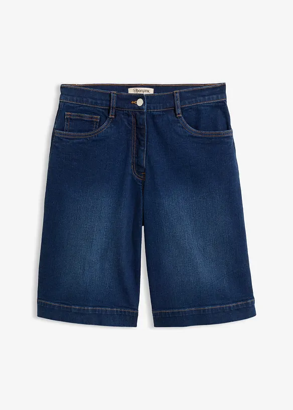 Bermuda in jeans di cotone biologico, vita media, bonprix