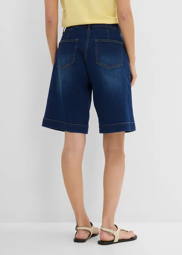 Bermuda in jeans di cotone biologico, vita media, bonprix