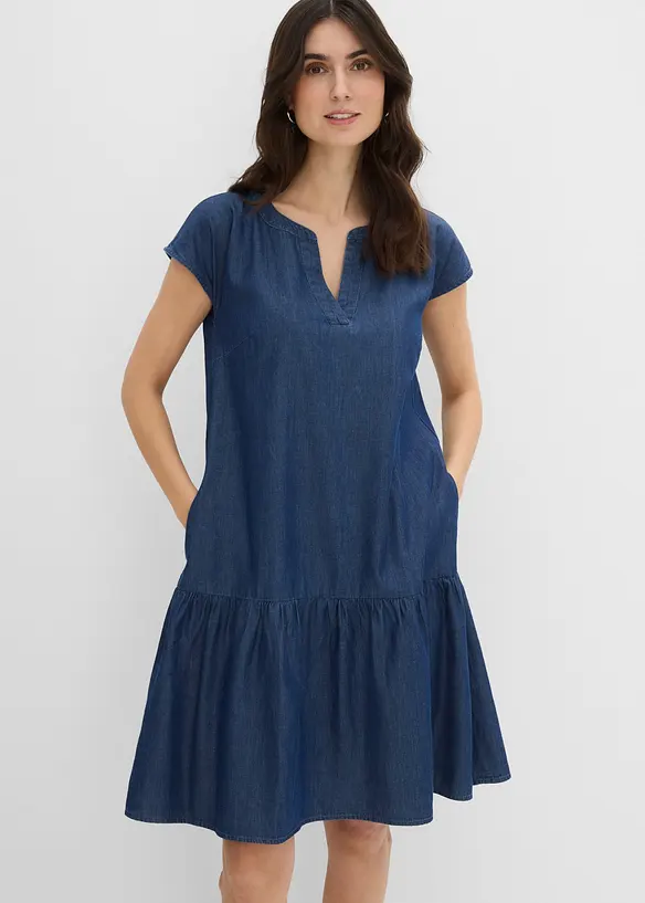 Abito tunica in jeans di cotone, bonprix