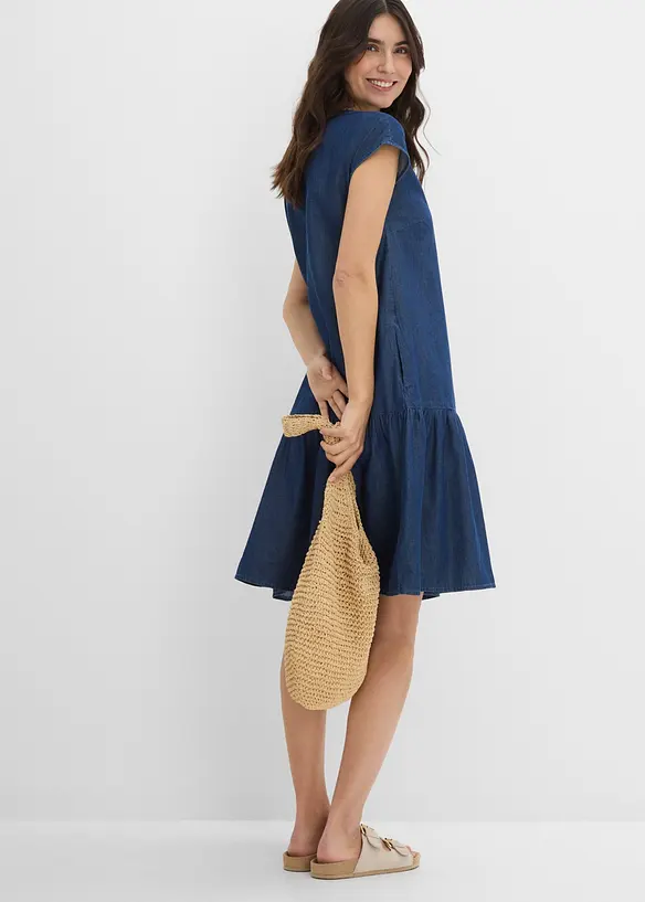 Abito tunica in jeans di cotone, bonprix