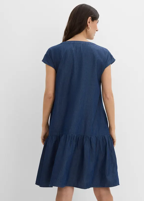 Abito tunica in jeans di cotone, bonprix