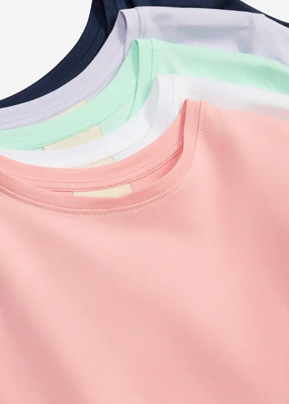 Maglia in puro cotone biologico (pacco da 5), bonprix