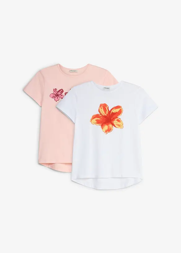 Maglia in misto cotone elasticizzato (pacco da 2), bonprix