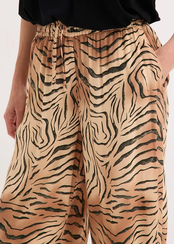 Pantaloni larghi con elastico in vita, bonprix