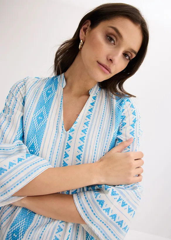 Abito tunica in misto cotone, bonprix