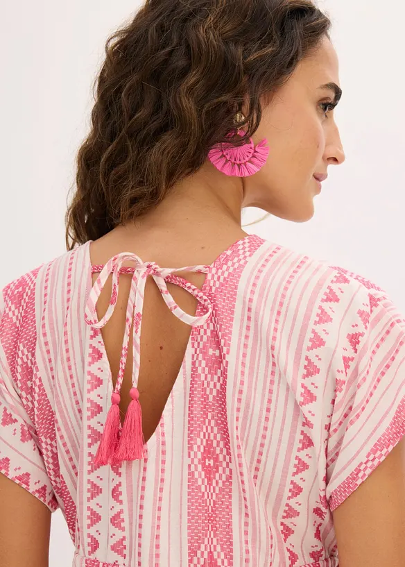 Abito midi in misto cotone, bonprix