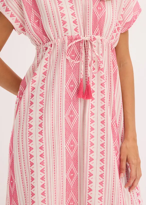 Abito midi in misto cotone, bonprix
