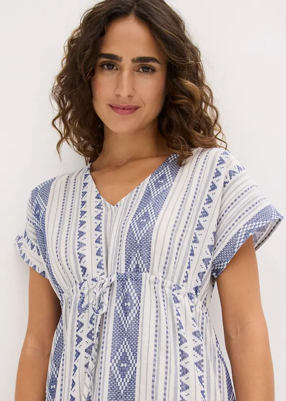 Abito midi in misto cotone, bonprix