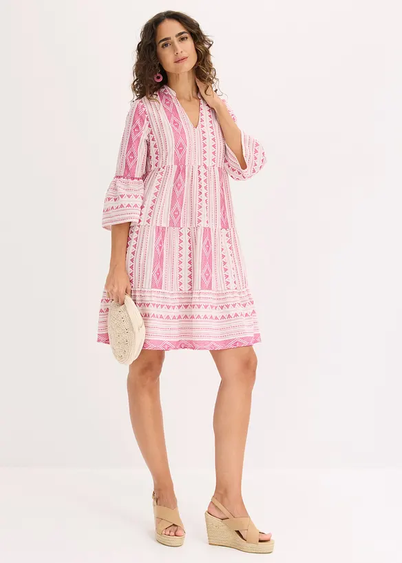 Abito tunica in misto cotone, bonprix