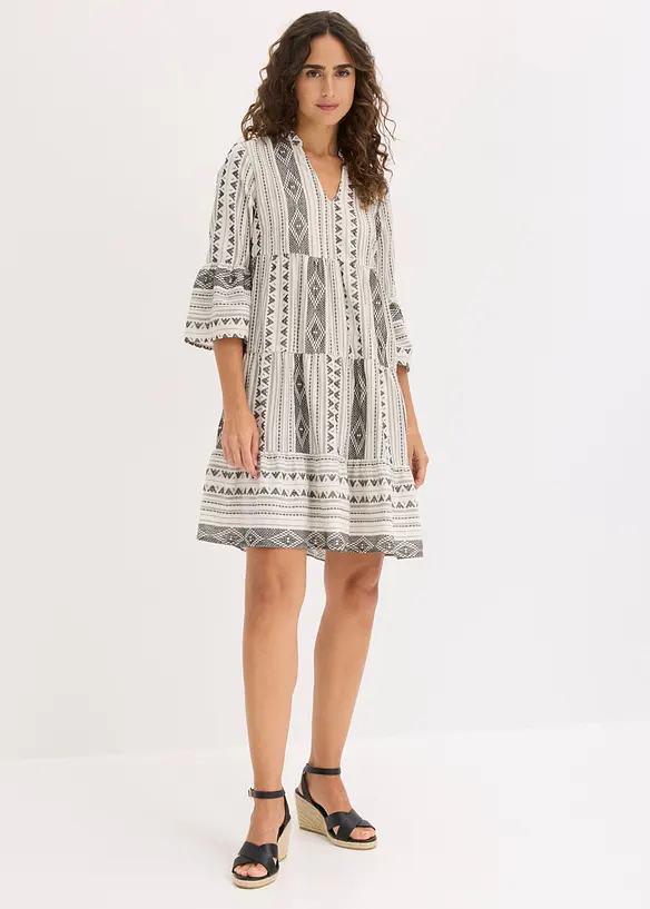 Abito tunica in misto cotone, bonprix