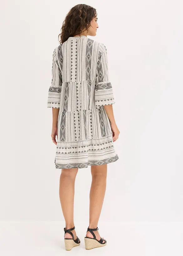 Abito tunica in misto cotone, bonprix
