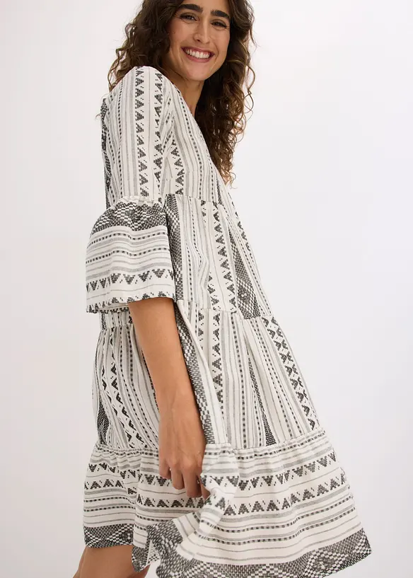 Abito tunica in misto cotone, bonprix