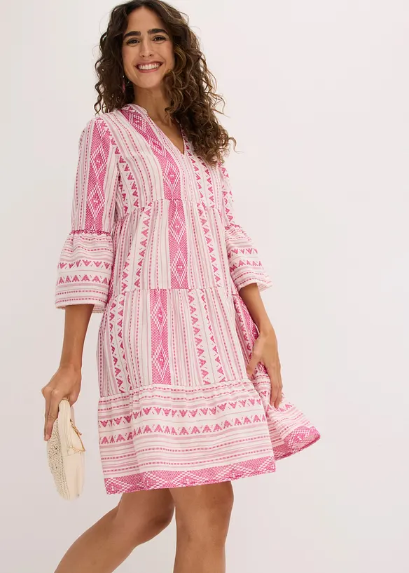 Abito tunica in misto cotone, bonprix