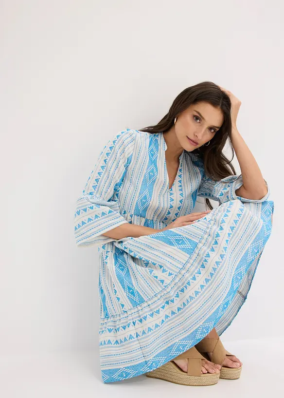 Abito tunica in misto cotone, bonprix
