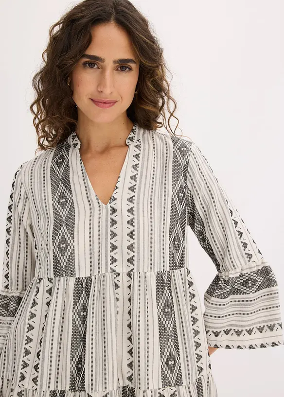 Abito tunica in misto cotone, bonprix
