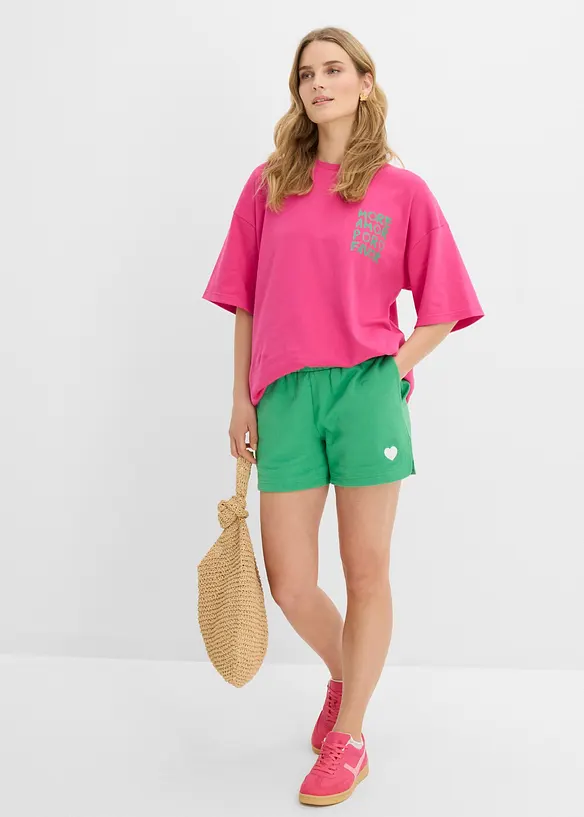 Shorts in felpa di puro cotone biologico, bonprix