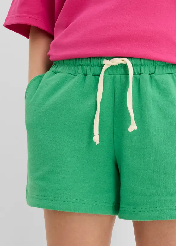 Shorts in felpa di puro cotone biologico, bonprix