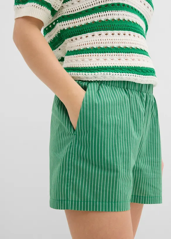 Shorts con elastico in vita in puro cotone biologico, bonprix