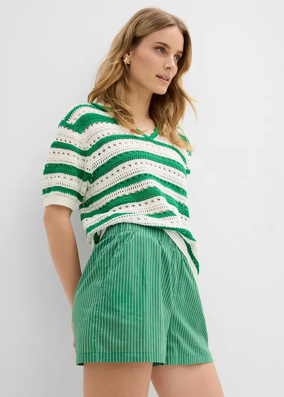 Shorts con elastico in vita in puro cotone biologico, bonprix