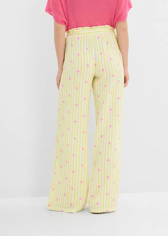 Pantaloni in mussola leggera con elastico in vita, bonprix