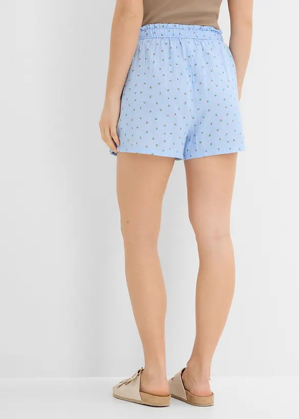 Shorts con vita elastica in mussola ariosa, bonprix
