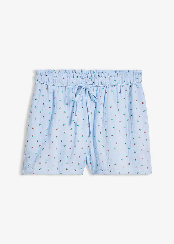 Shorts con vita elastica in mussola ariosa, bonprix