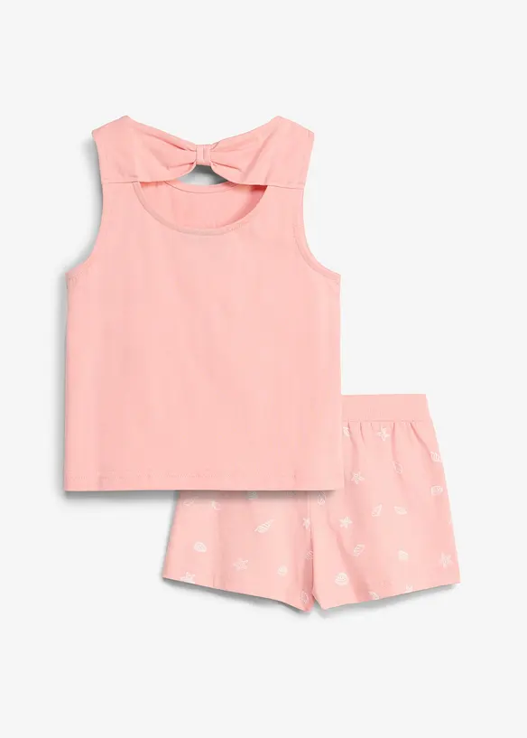 Top e shorts in puro cotone biologico (set 2 pezzi), bonprix
