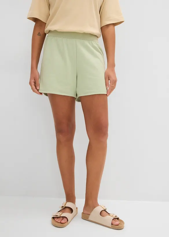 Shorts in felpa con fondo arrotondato, bonprix