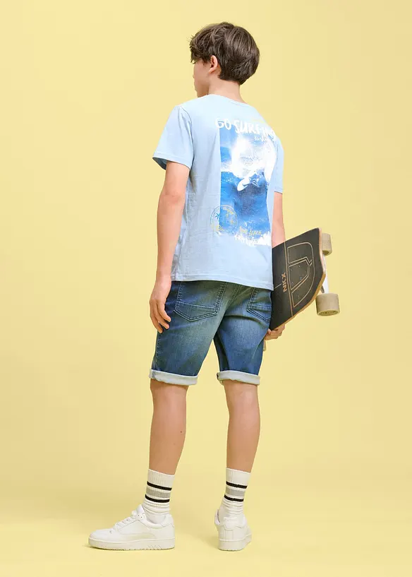 T-shirt in puro cotone biologico con stampa posteriore, bonprix