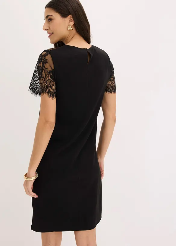 Abito di jersey con pizzo, bonprix