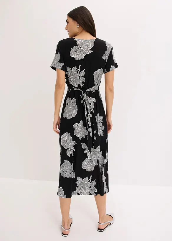 Abito di jersey con drappeggio, bonprix