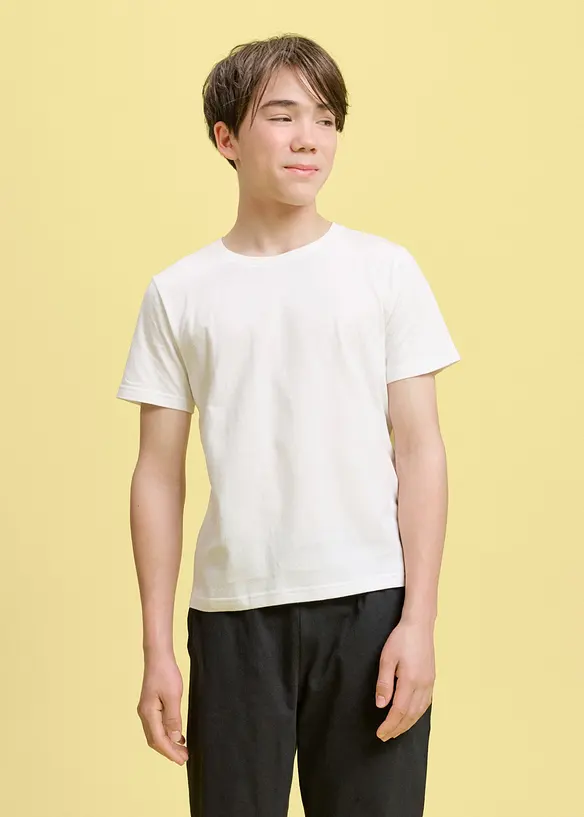 T-shirt in puro cotone biologico (pacco da 5), bonprix