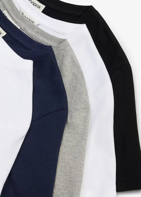 T-shirt in puro cotone biologico (pacco da 5), bonprix