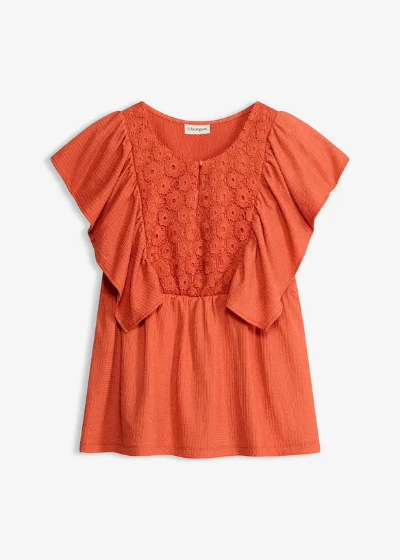 Maglia in cr&ecirc;pe operato, bonprix