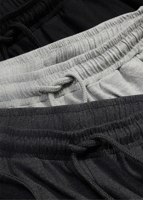 Bermuda in felpa con cotone biologico (pacco da 3), bonprix