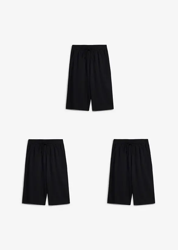 Bermuda in jersey di puro cotone biologico (pacco da 3), bonprix