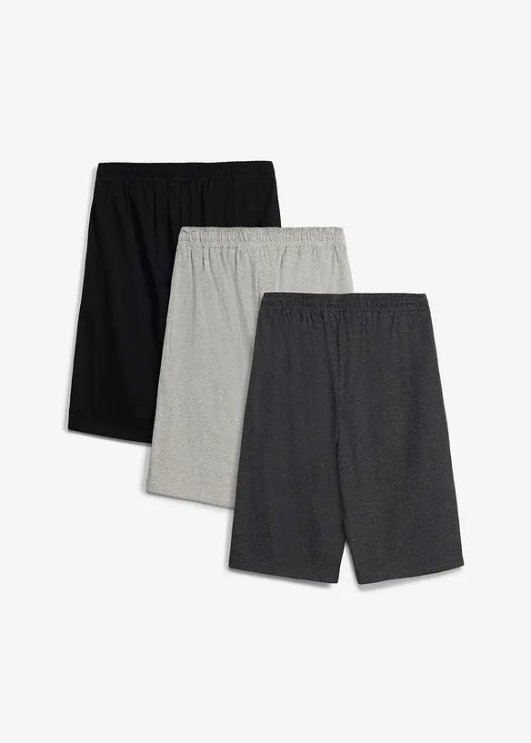 Bermuda in felpa con cotone biologico (pacco da 3), bonprix