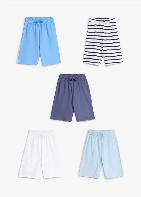 Bermuda in jersey di puro cotone biologico (pacco da 5), bonprix