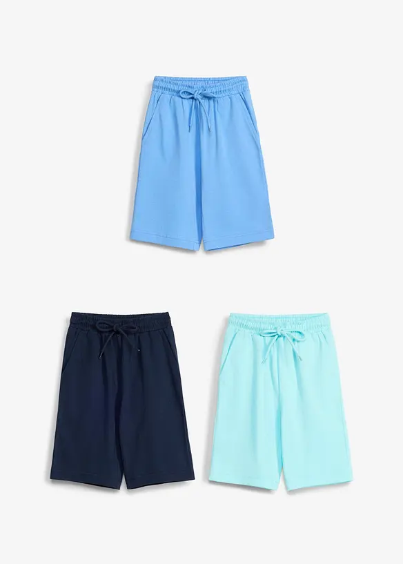 Bermuda in jersey di puro cotone biologico (pacco da 3), bonprix