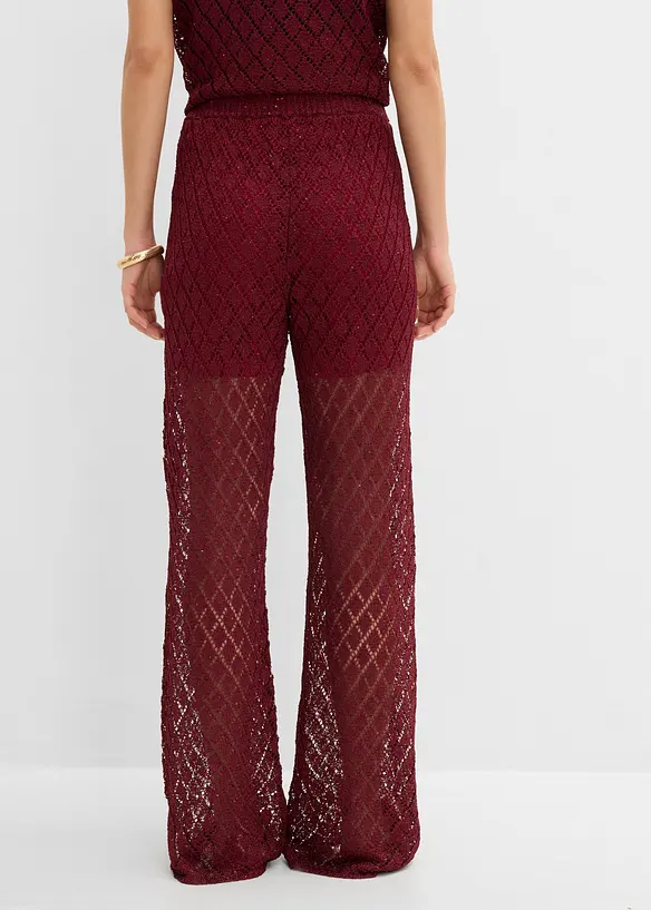 Pantaloni in maglia con paillettes, bonprix