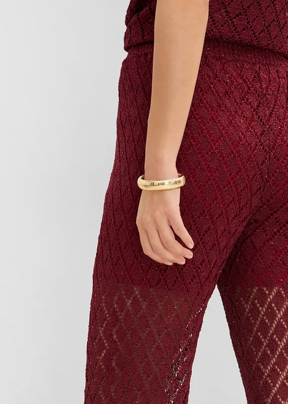 Pantaloni in maglia con paillettes, bonprix