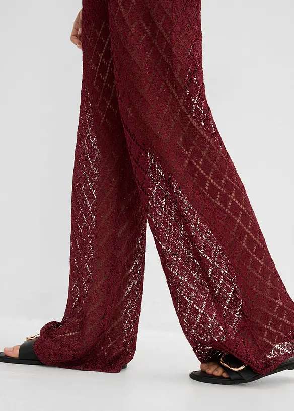 Pantaloni in maglia con paillettes, bonprix
