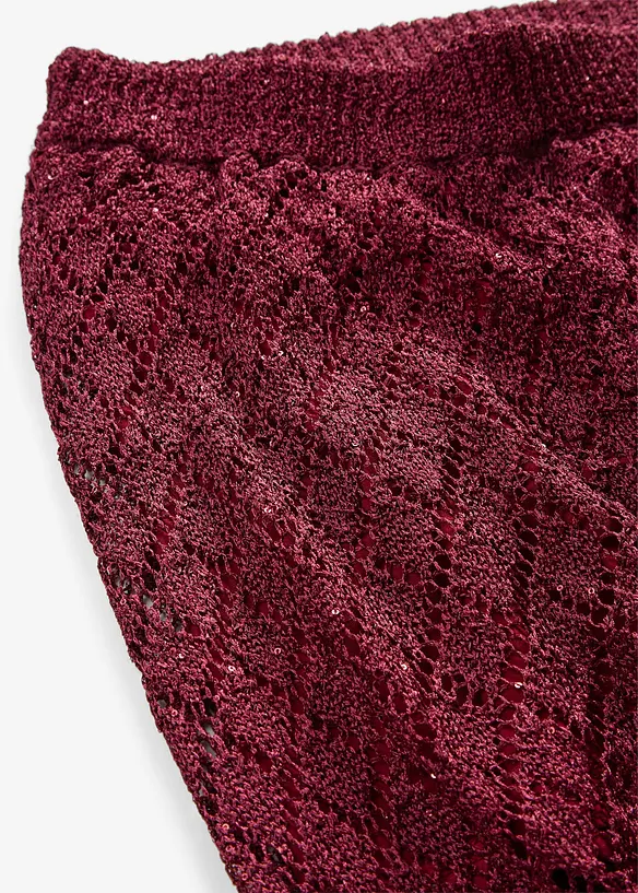 Pantaloni in maglia con paillettes, bonprix