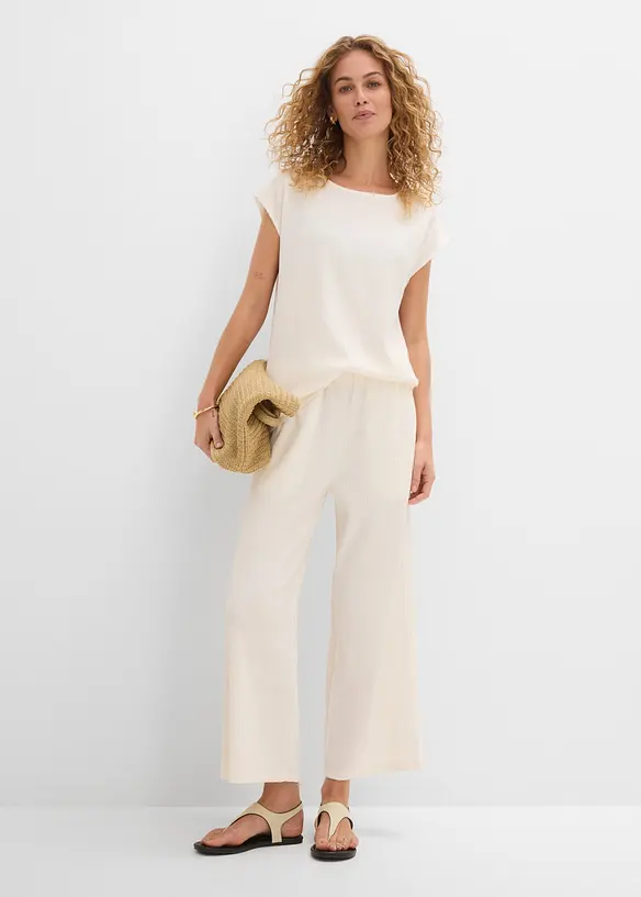Maglia in materiale operato, bonprix